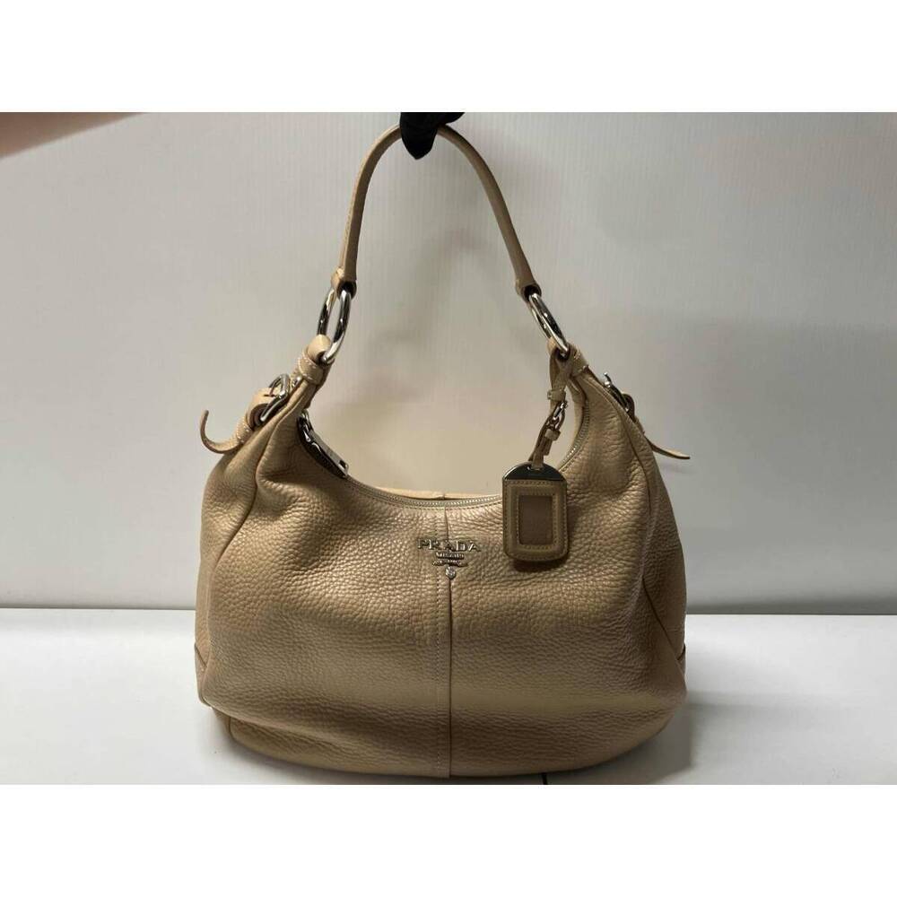 PRADA Hobo Bag Beige Handbag